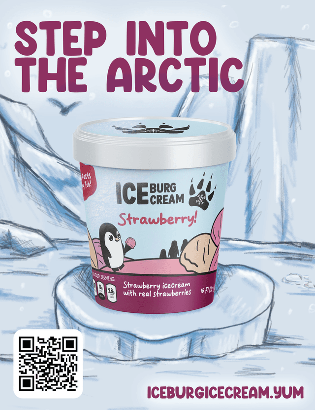 IceBurg IceCream Single Ad