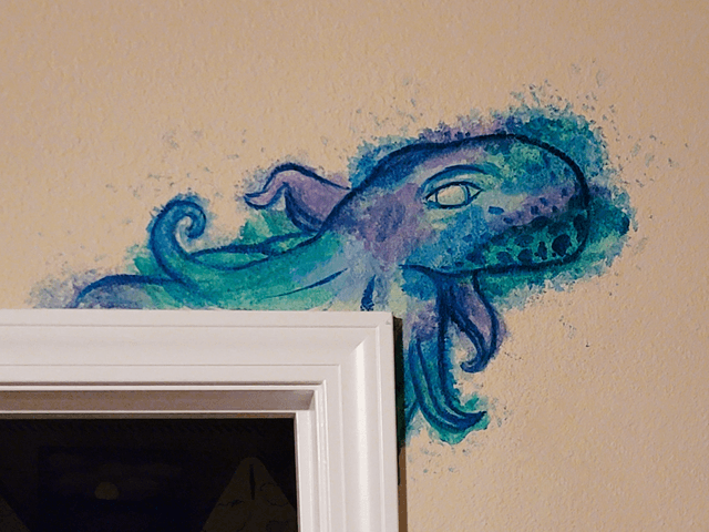 small doorframe mural