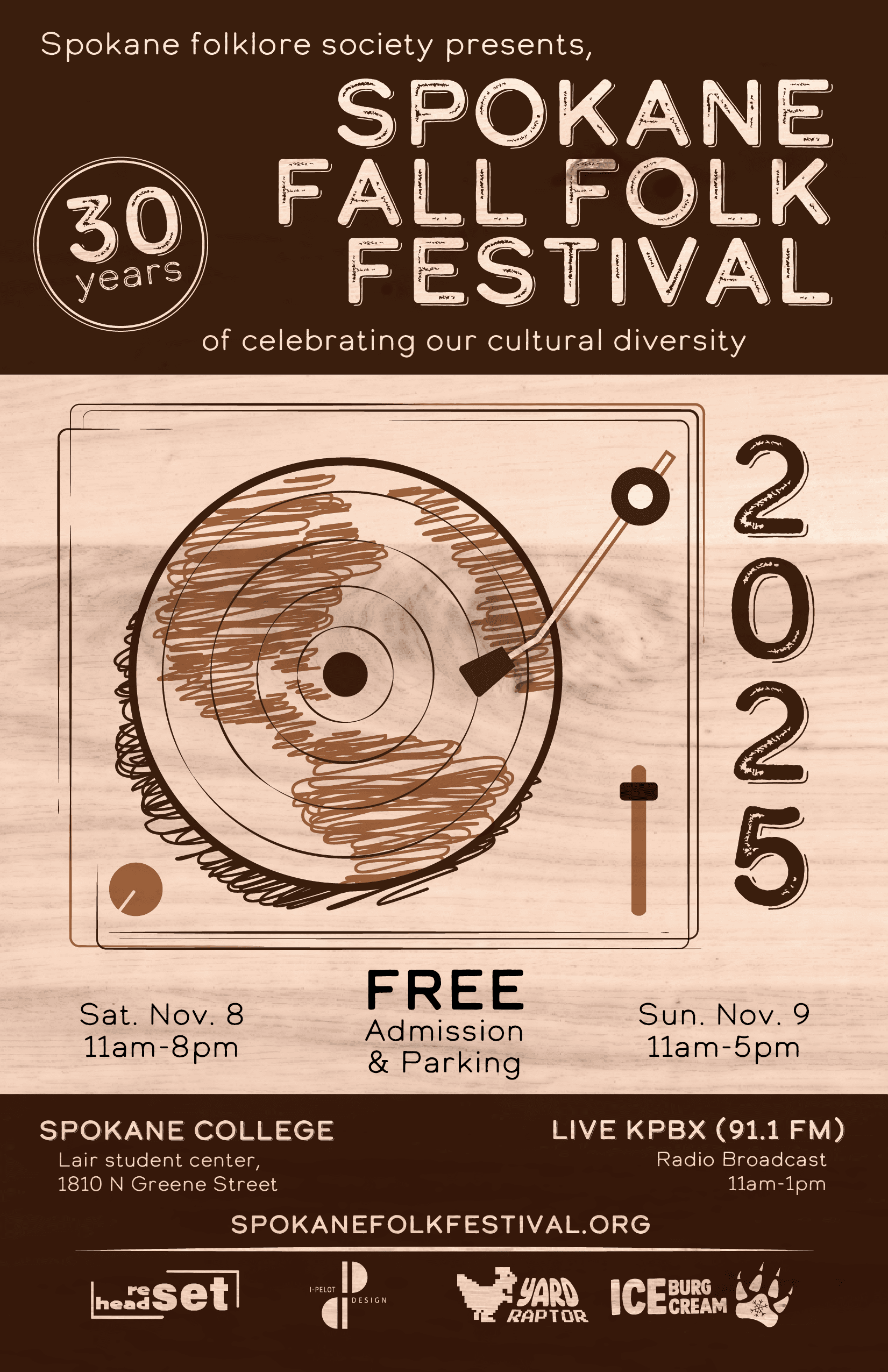 Spokane Fall Folk Festival poster